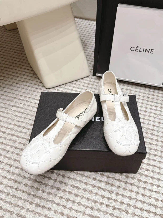 Chanel 2026 Mary Jane Quilted Flats Lambskin 930599
