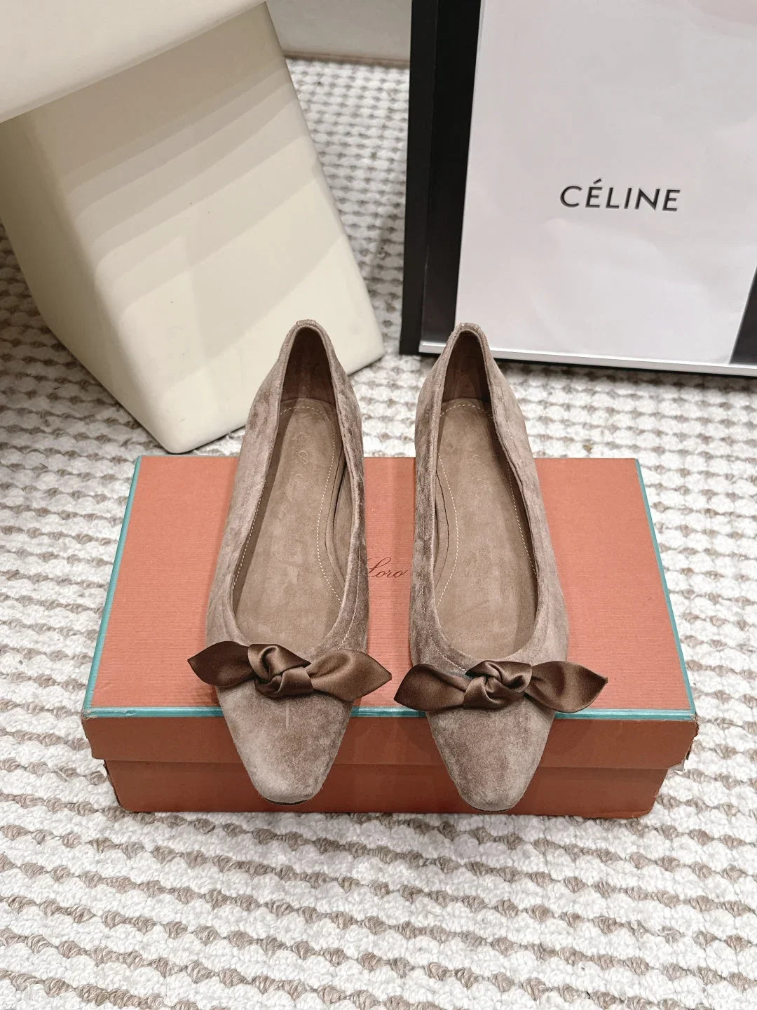Loro Piana 2026 Bow Ballet Flat Suede 930997