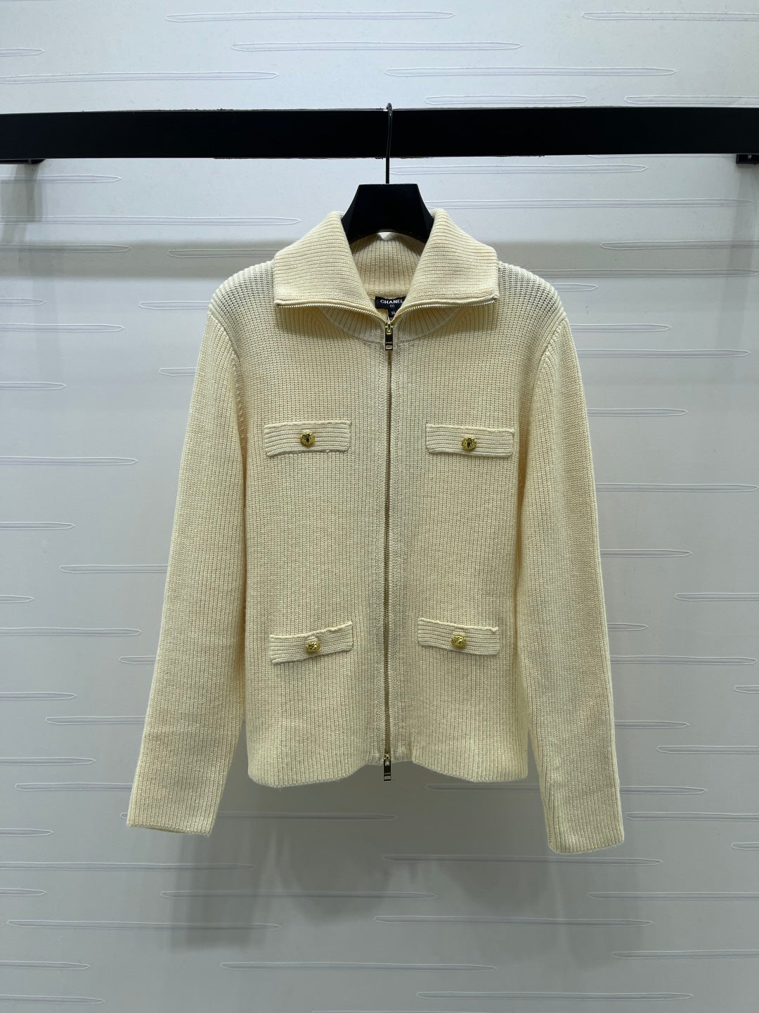 CC 26s Zip Up Cardigan Cashmere Blend Knit 439795