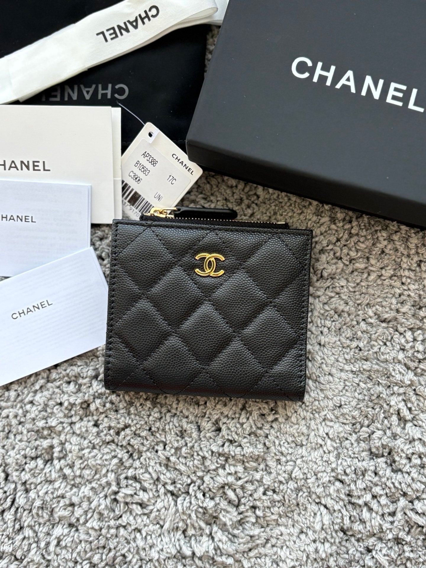 Chanel 2026 Double Zippered Short Wallet 11cm Leather 102531
