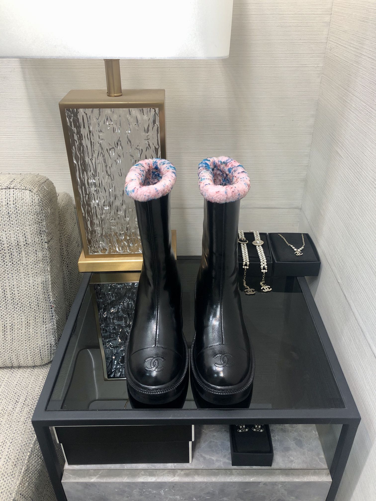 CC 2026 Icelandic Fur-Lined Tall Boots Genuine Leather 153217