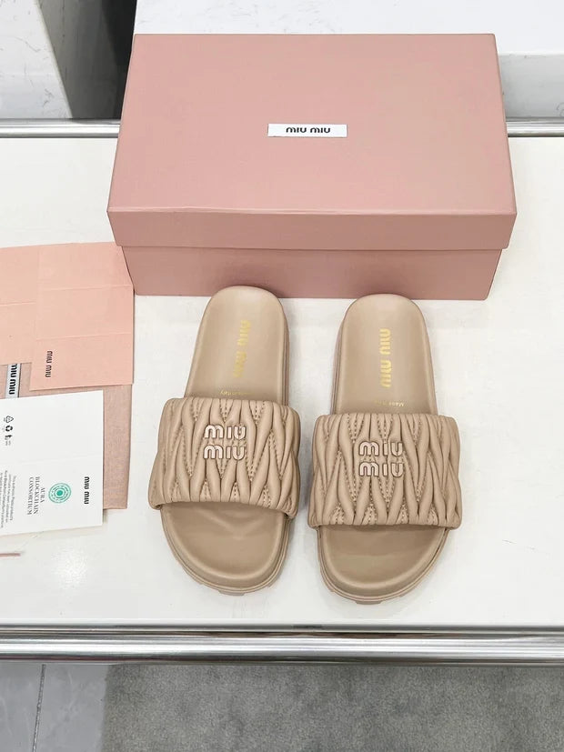 Miumiu 2026 Embroidered Slipper Sheepskin 935601