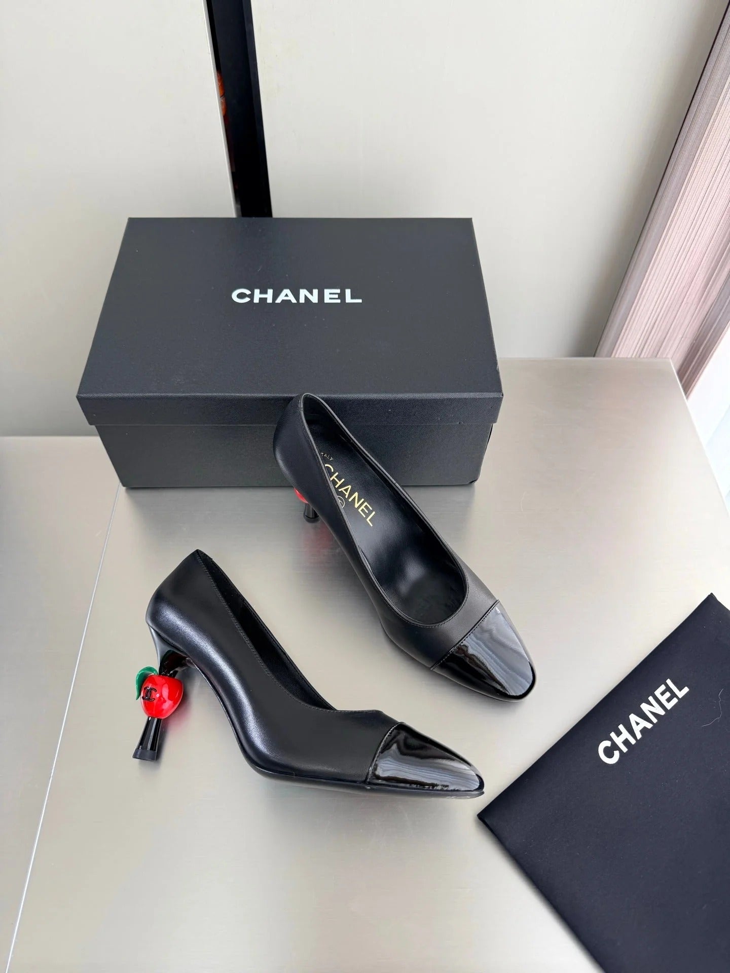 Chanel 2026 Little Red Apple Heel Pump 85mm Lambskin 929469