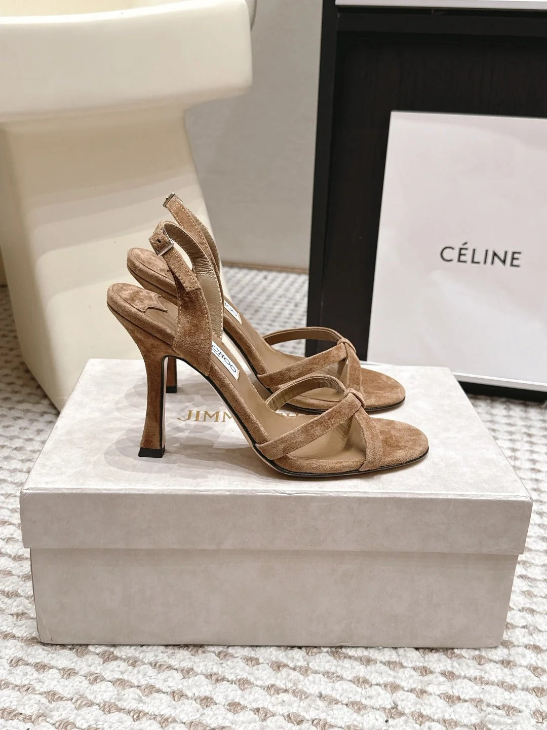Jimmy Choo 2026 Elsy Sandals 10.5cm Suede Leather 930980