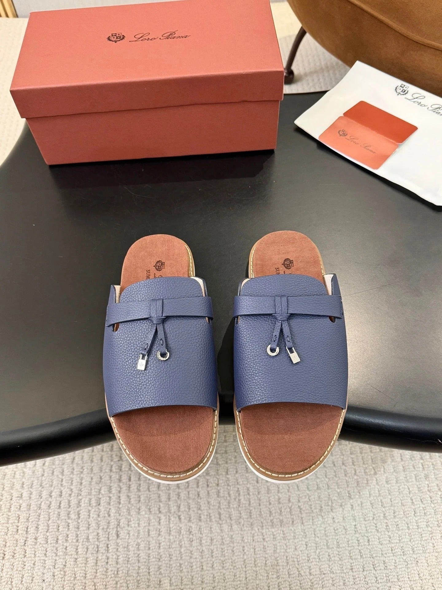 Loro Piana 2026 Summer Walk Slide Sandal Suede Cowhide 903949