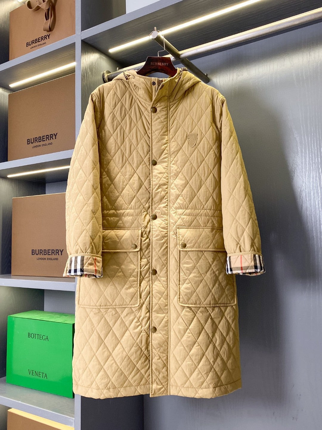 Bur 25 Quilted Long Coat Polyester 306171
