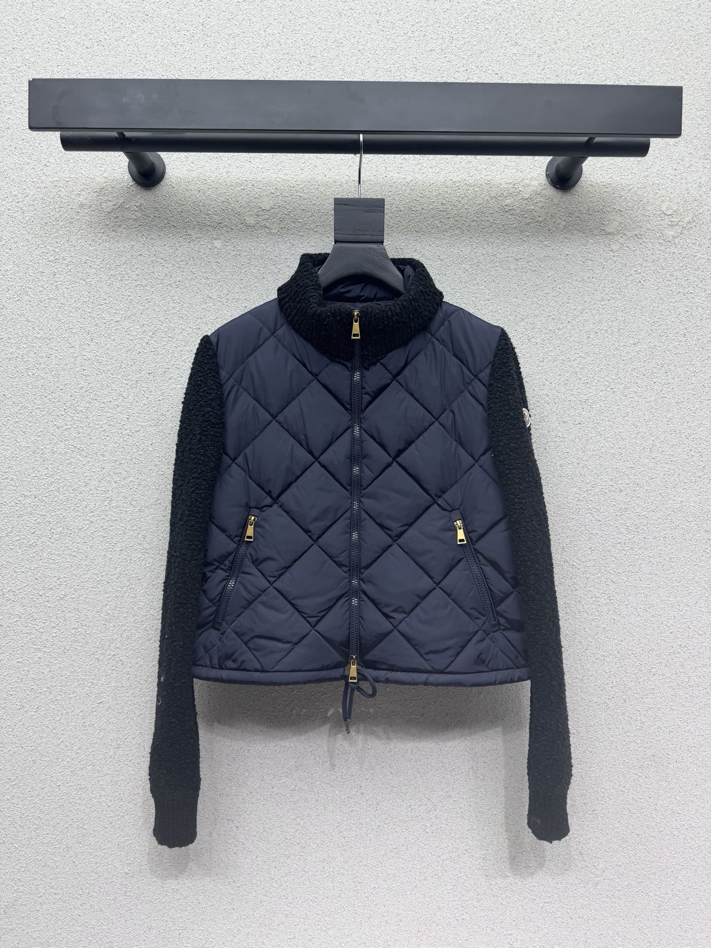 Moncler Padded Cardigan White Diamond Quilted Down 426813